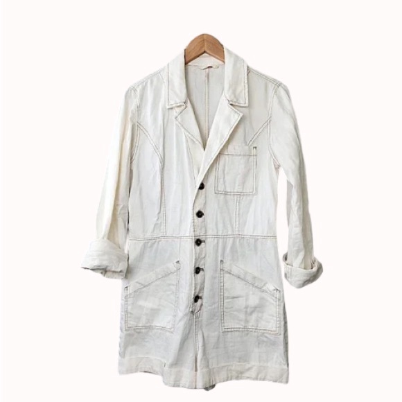 Free People Elaine Shortall Romper - Cotton/Linen Blend - Picture 3 of 7